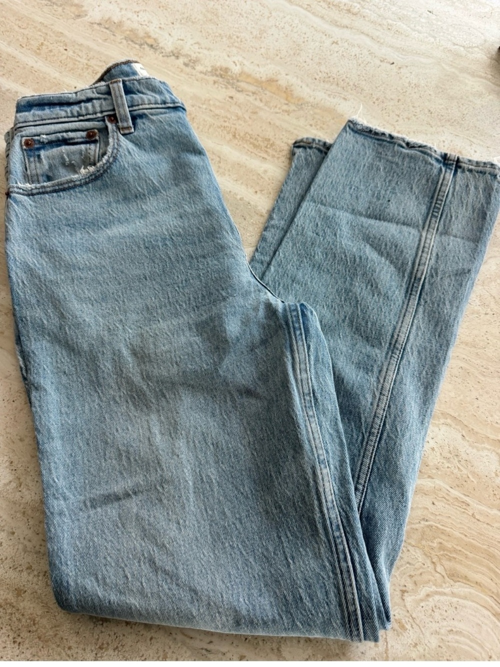 Abercrombie & Fitch Light Blue women Straight Jeans